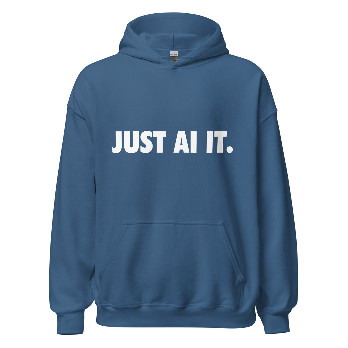 Image of the JUST AI IT. Hoodie (unisex) Indigo Blue / M.