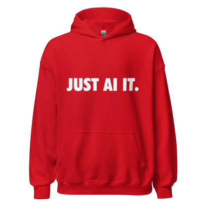 Image of the JUST AI IT. Hoodie (unisex) Red / M.