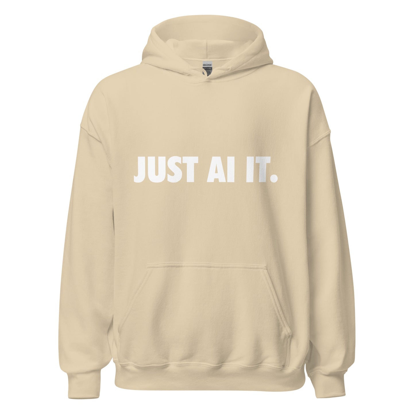 Image of the JUST AI IT. Hoodie (unisex) Sand / M.