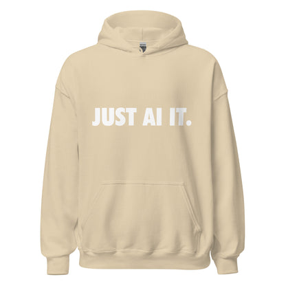 Image of the JUST AI IT. Hoodie (unisex) Sand / M.