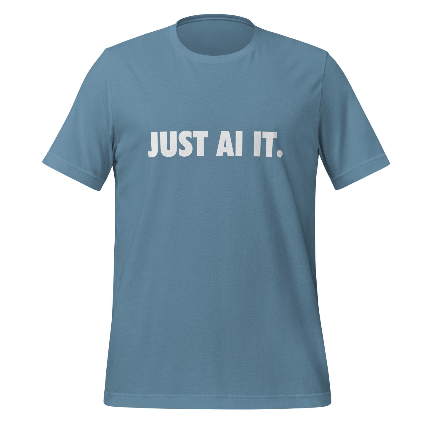 Image of the JUST AI IT. T-Shirt (unisex) Steel Blue / M.