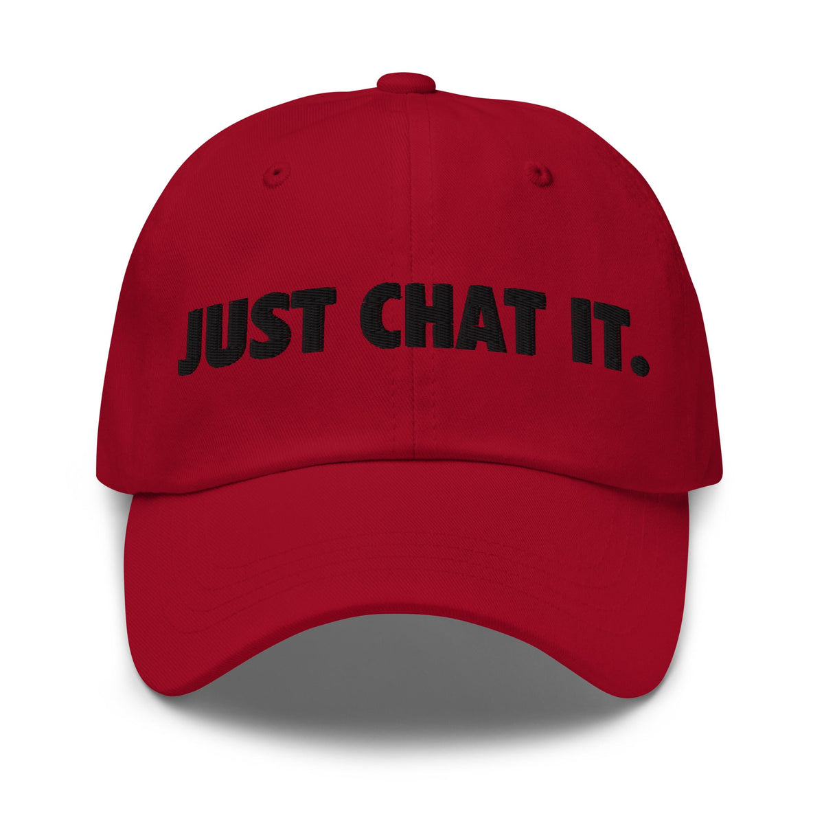 Image of the JUST CHAT IT. Cap 2 Cranberry.