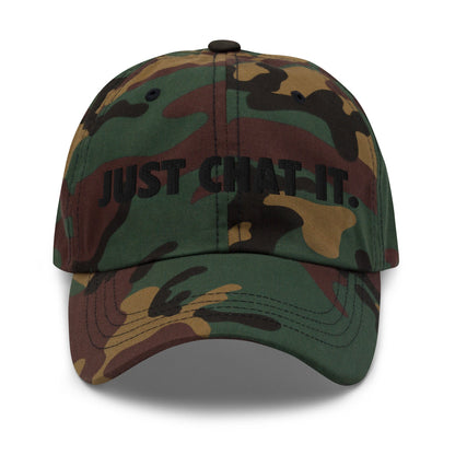 Image of the JUST CHAT IT. Cap 2 Green Camo.