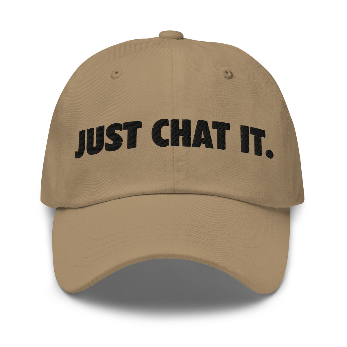 Image of the JUST CHAT IT. Cap 2 Khaki.