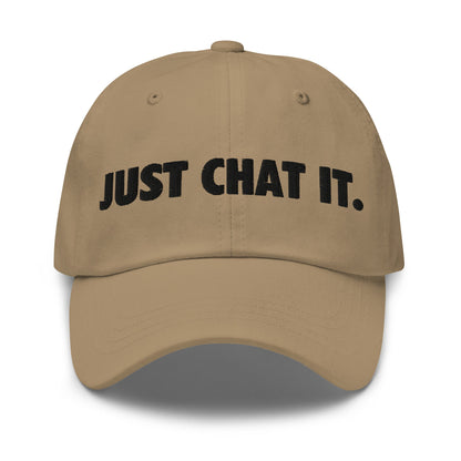 Image of the JUST CHAT IT. Cap 2 Khaki.