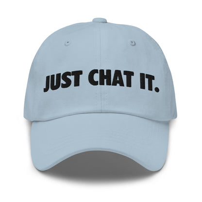 Image of the JUST CHAT IT. Cap 2 Light Blue.