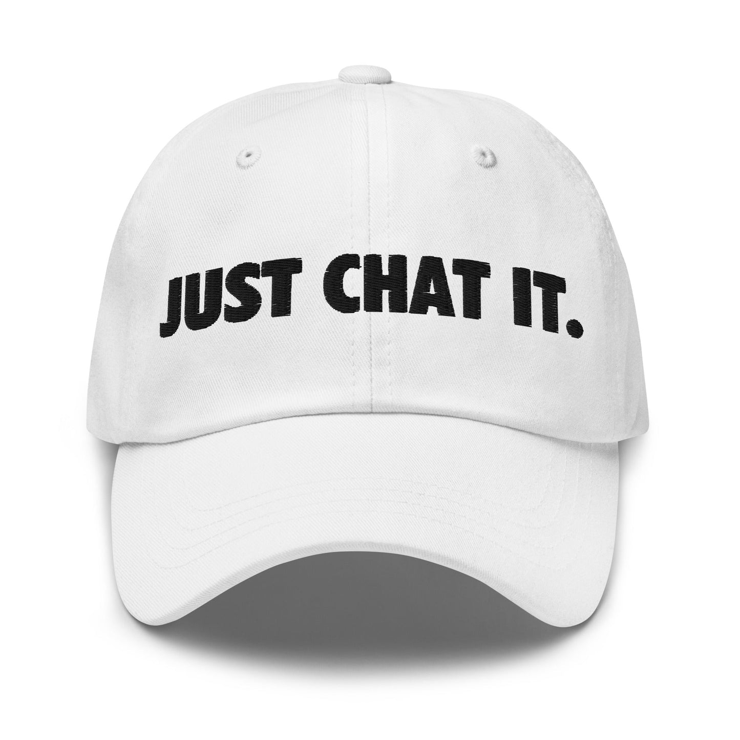 Image of the JUST CHAT IT. Cap 2 White.