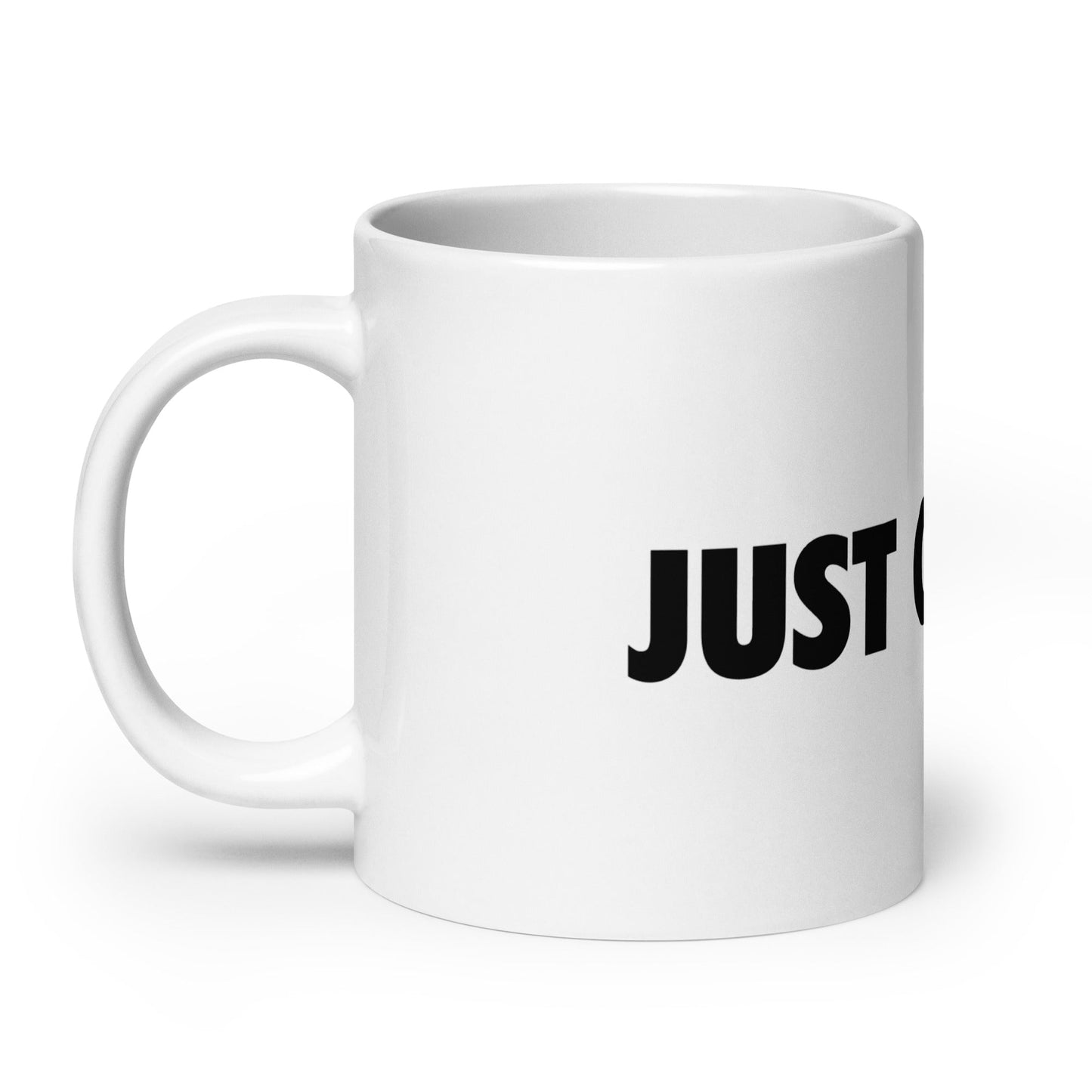 Image of the JUST CHAT IT. White Glossy Mug.