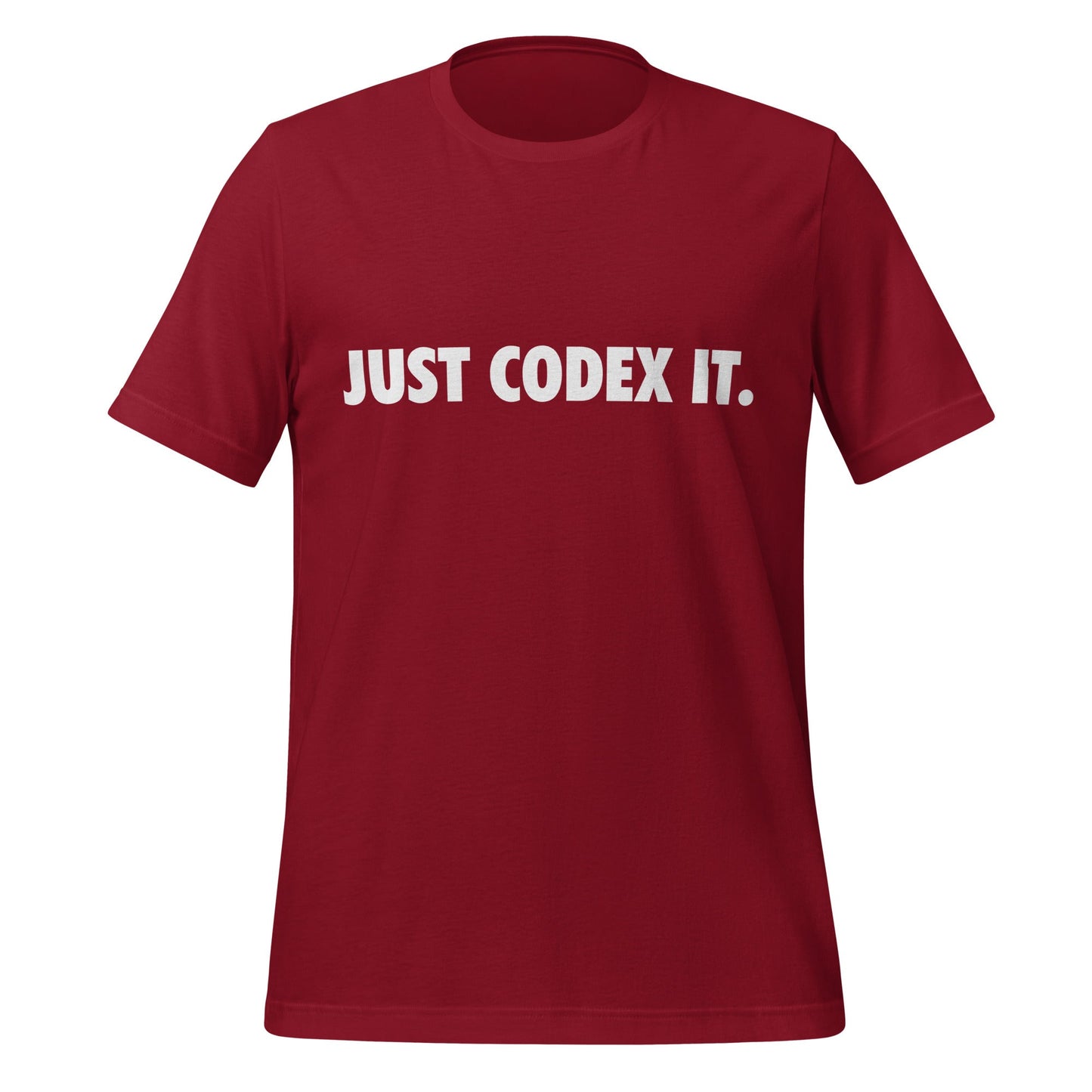 Image of the JUST CODEX IT. T-Shirt (unisex) Cardinal / M.