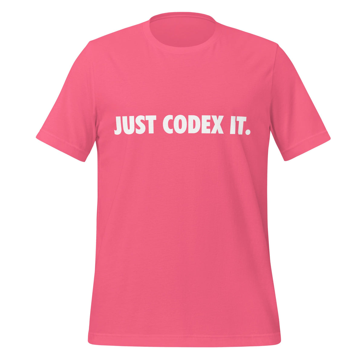 Image of the JUST CODEX IT. T-Shirt (unisex) Charity Pink / M.