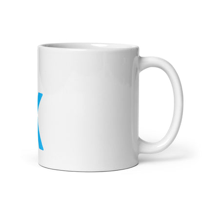 Image of the Kaggle Icon White Glossy Mug.
