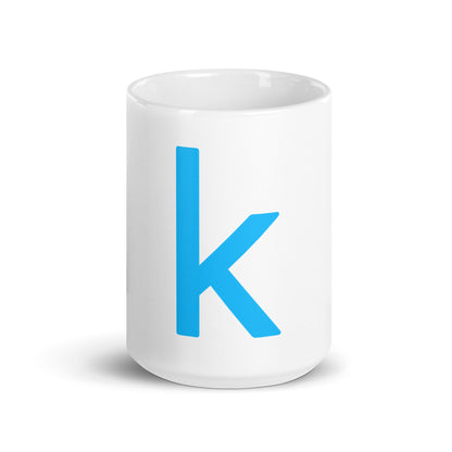 Image of the Kaggle Icon White Glossy Mug 15 oz.