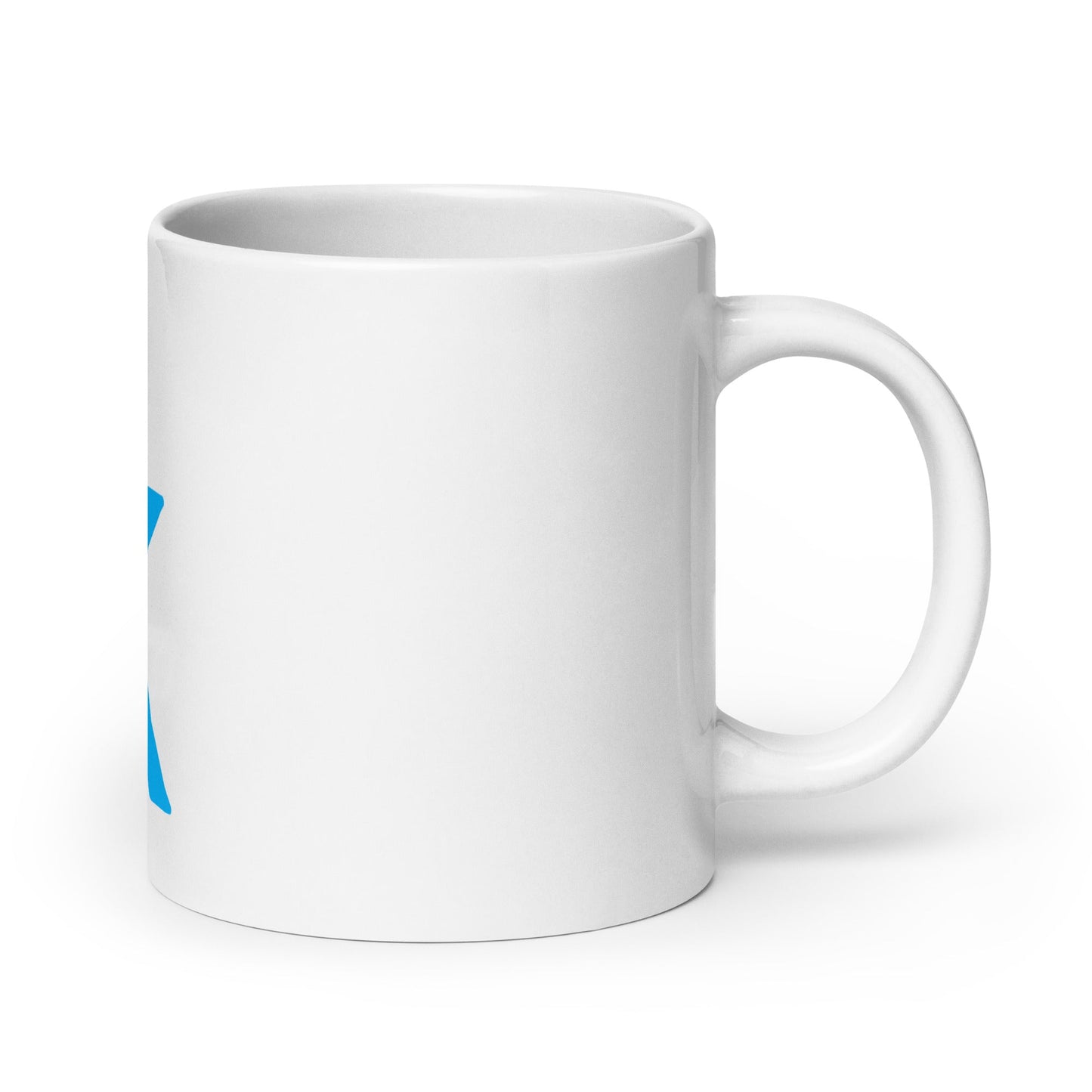 Image of the Kaggle Icon White Glossy Mug.