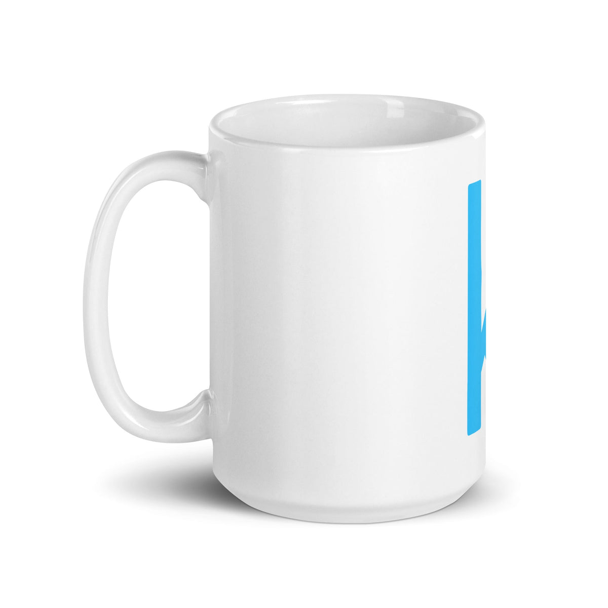 Image of the Kaggle Icon White Glossy Mug.
