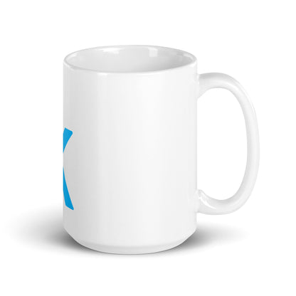 Image of the Kaggle Icon White Glossy Mug.