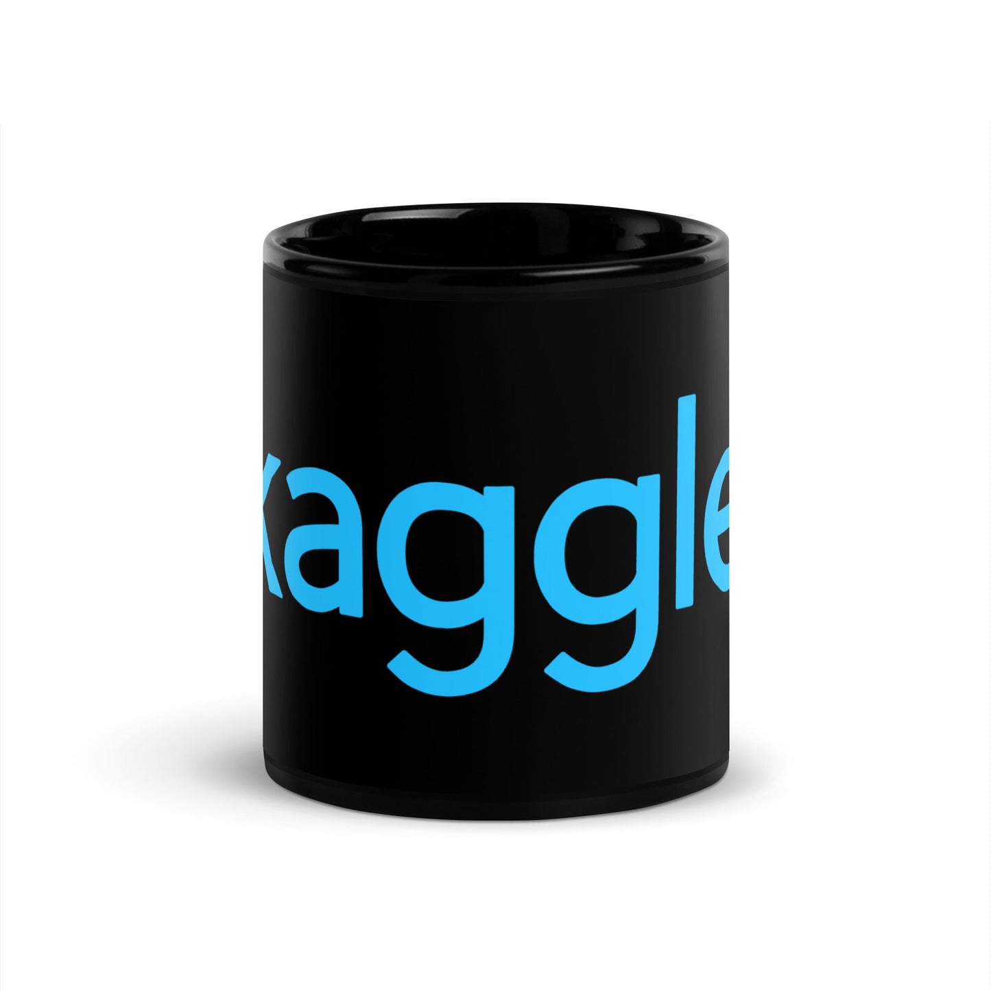 Image of the Kaggle Logo on Black Glossy Mug 11 oz.