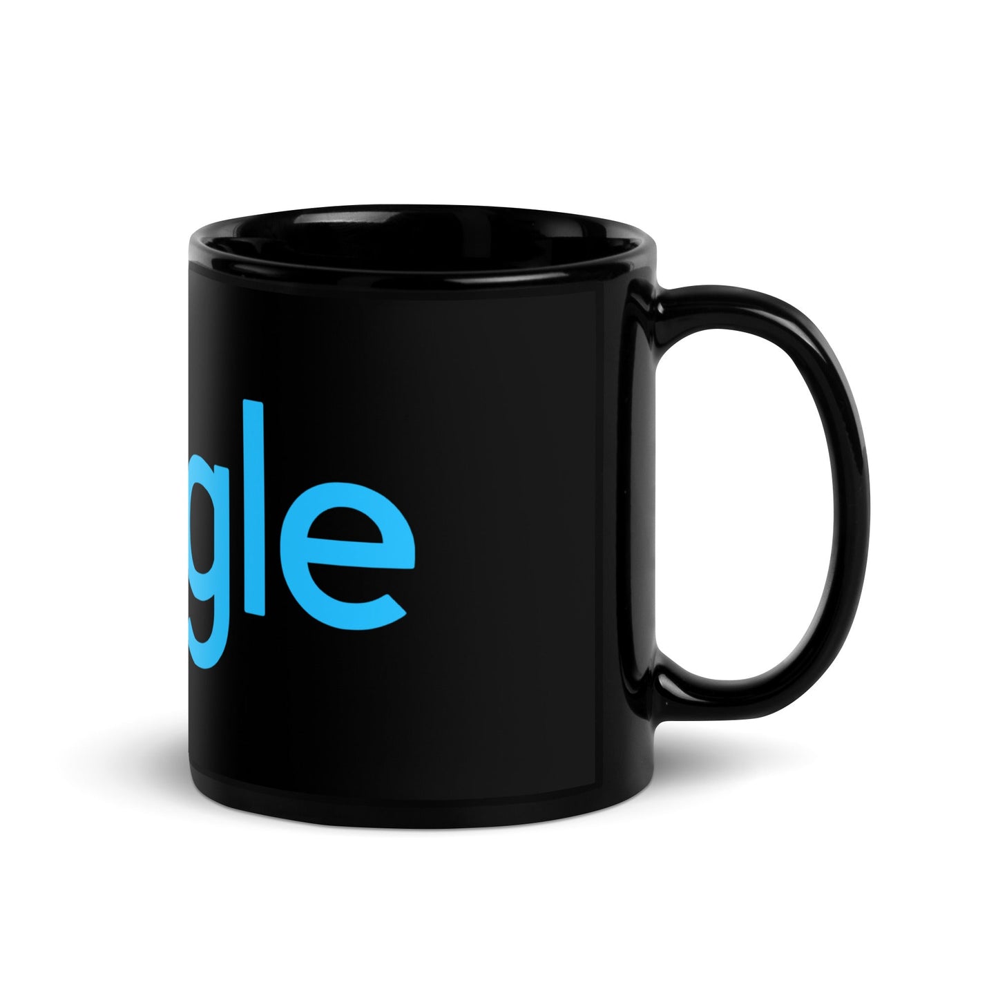 Image of the Kaggle Logo on Black Glossy Mug.