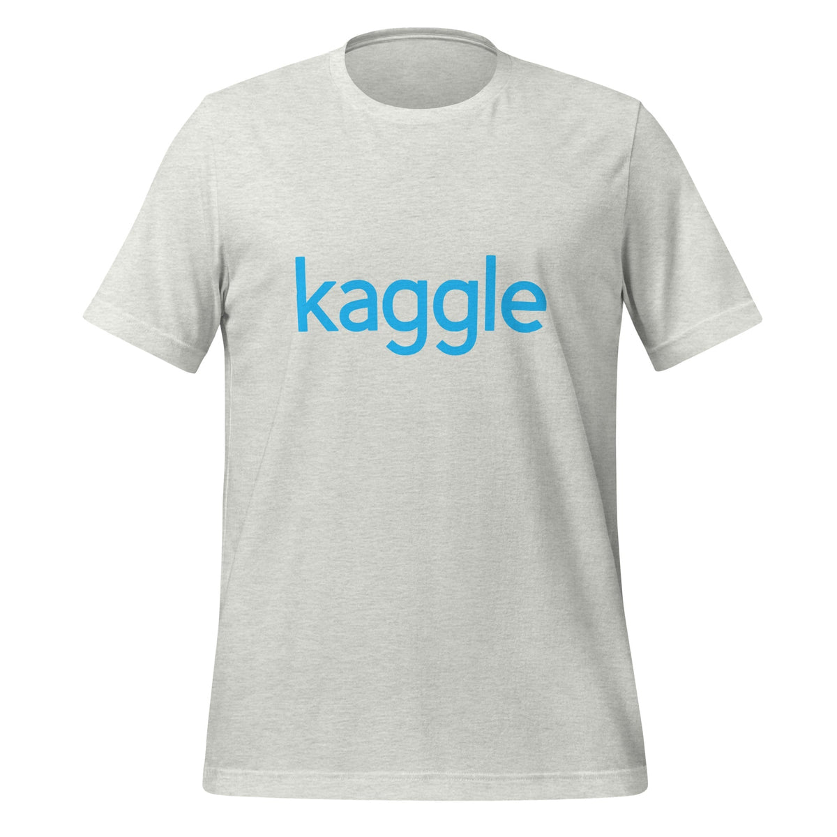 Product mockup photo of the Kaggle Logo T Shirt (unisex) Ash / M.