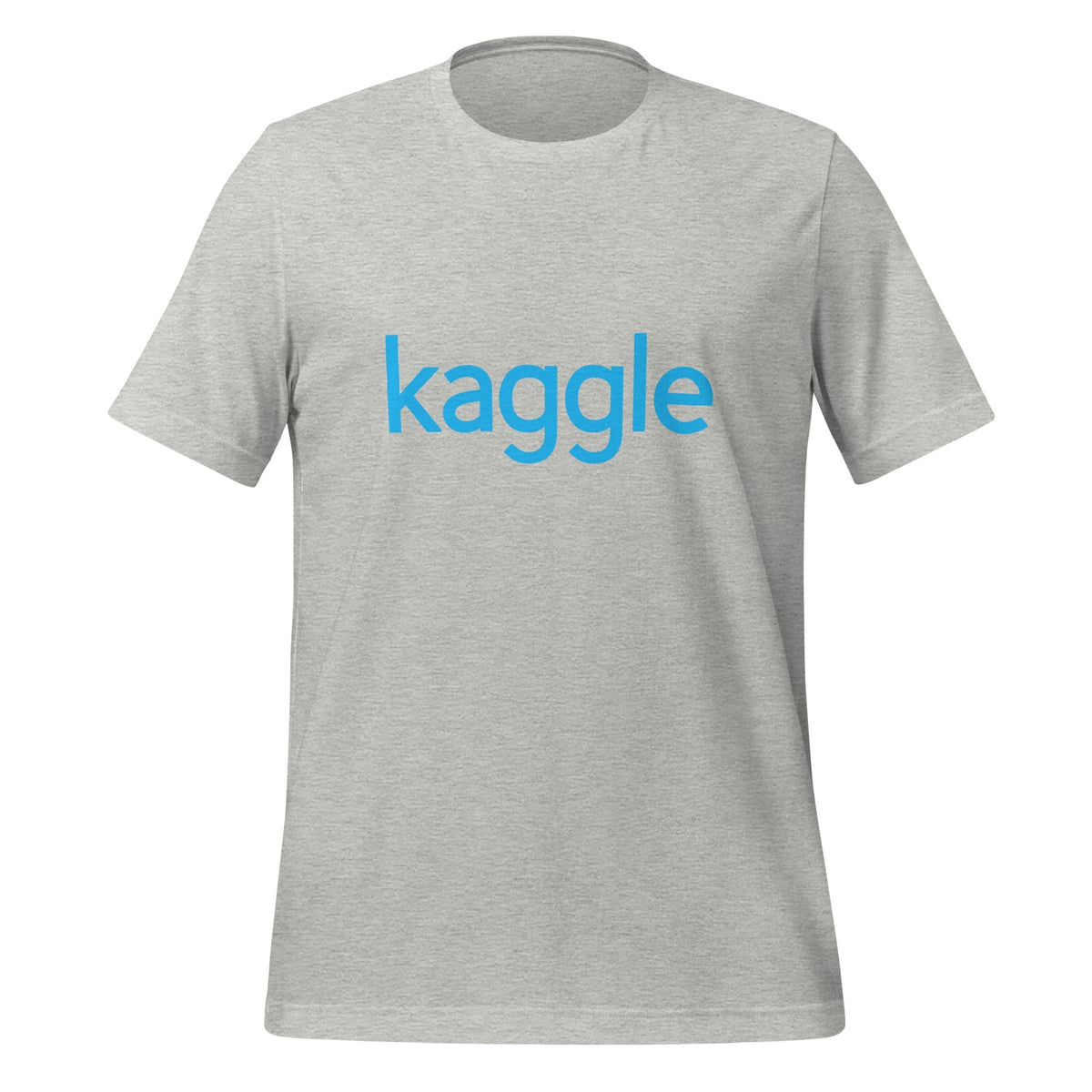 Product mockup photo of the Kaggle Logo T Shirt (unisex) Athletic Heather / M.