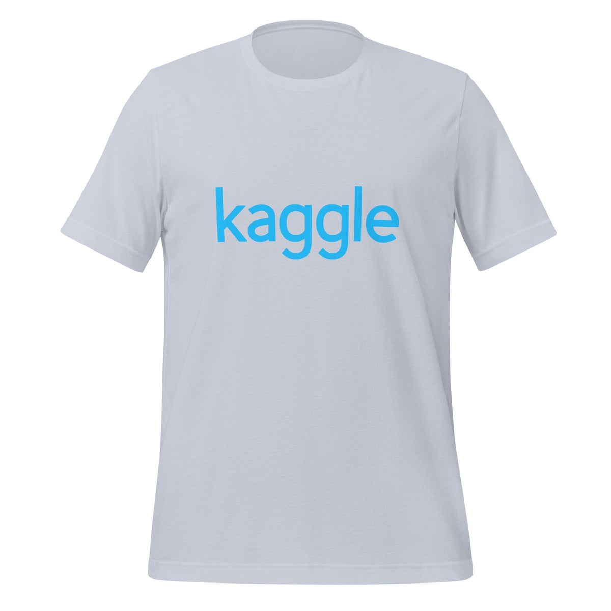 Product mockup photo of the Kaggle Logo T Shirt (unisex) Light Blue / M.