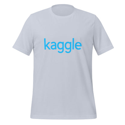 Product mockup photo of the Kaggle Logo T Shirt (unisex) Light Blue / M.