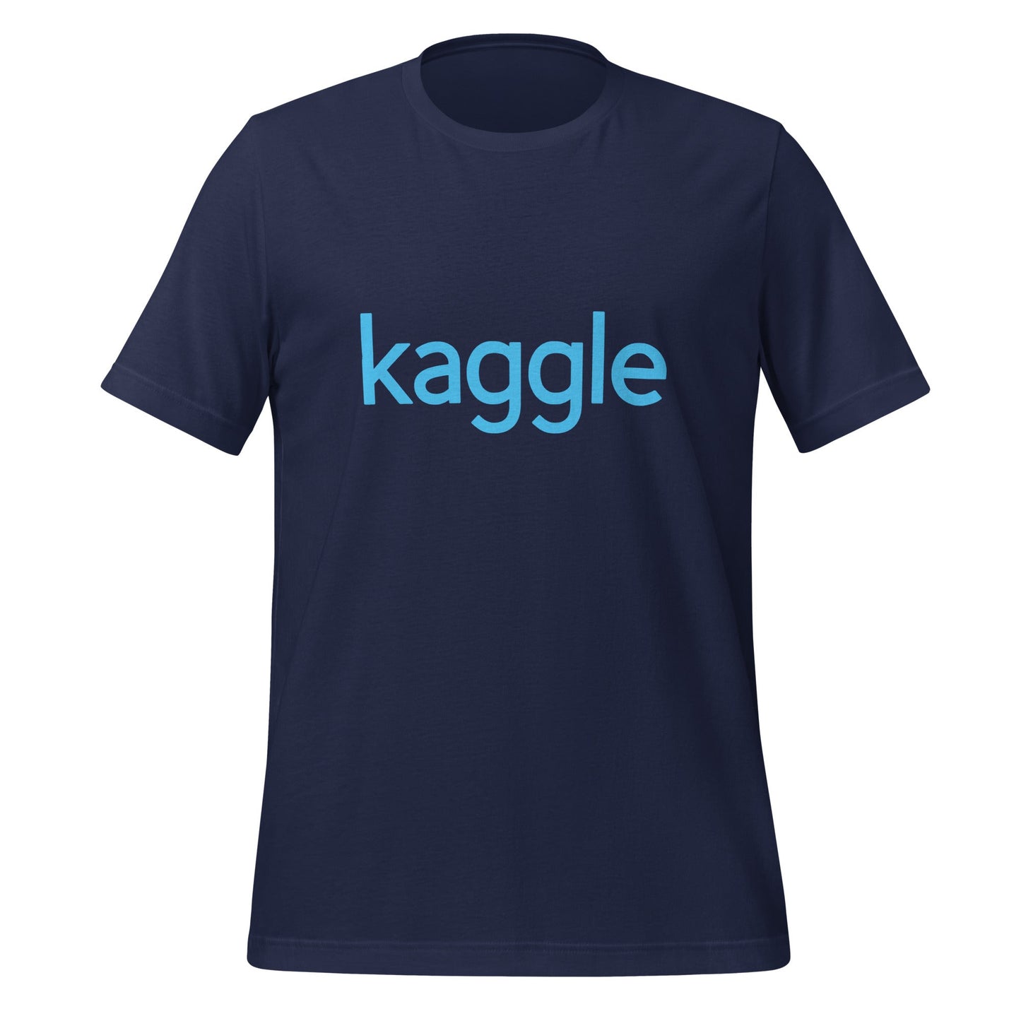 Product mockup photo of the Kaggle Logo T Shirt (unisex) Navy / M.