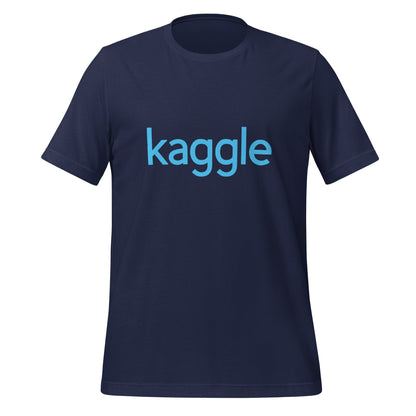 Product mockup photo of the Kaggle Logo T Shirt (unisex) Navy / M.