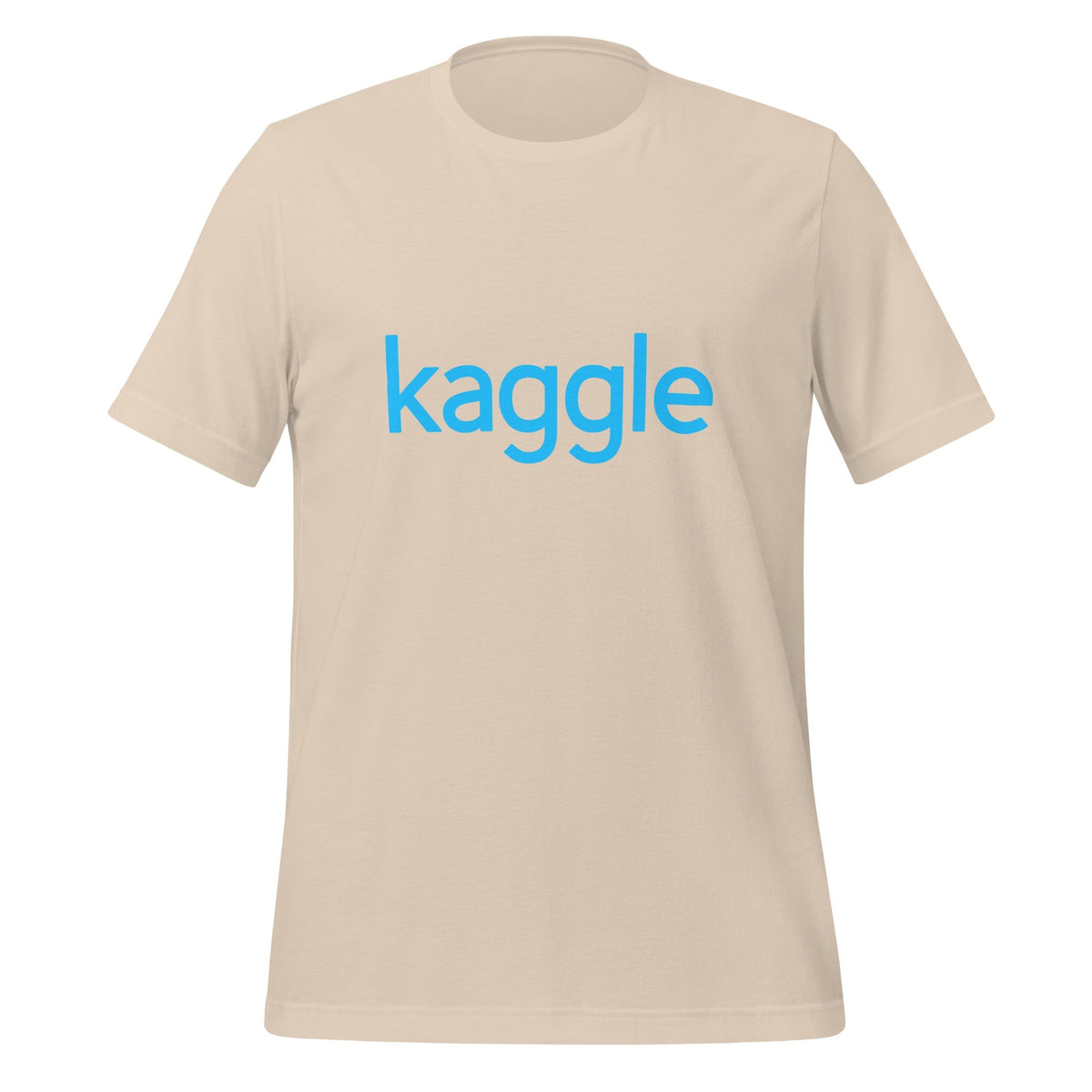 Product mockup photo of the Kaggle Logo T Shirt (unisex) Soft Cream / M.