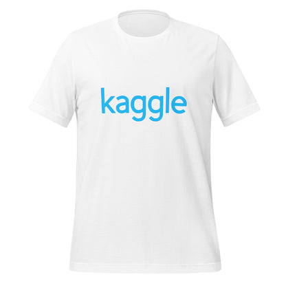 Product mockup photo of the Kaggle Logo T Shirt (unisex) White / M.
