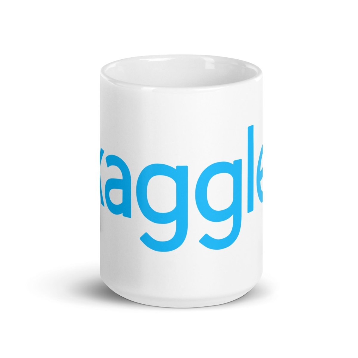 Image of the Kaggle Logo White Glossy Mug 15 oz.