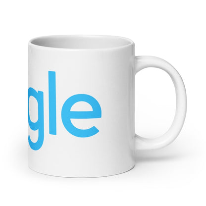 Image of the Kaggle Logo White Glossy Mug.