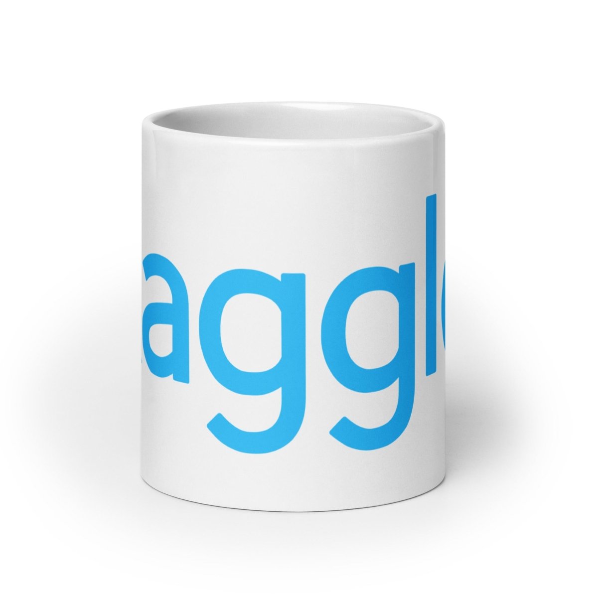 Image of the Kaggle Logo White Glossy Mug 20 oz.