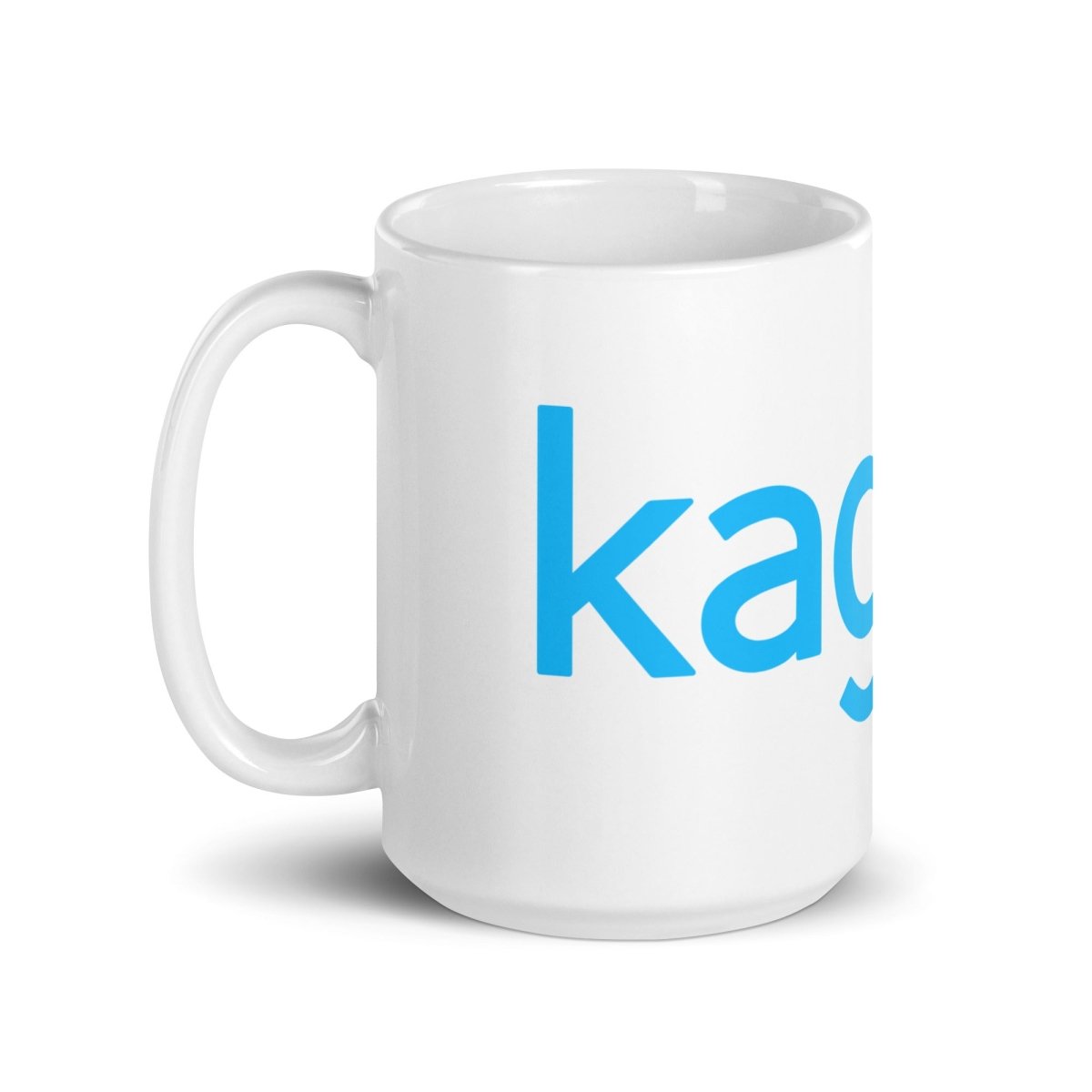 Image of the Kaggle Logo White Glossy Mug.