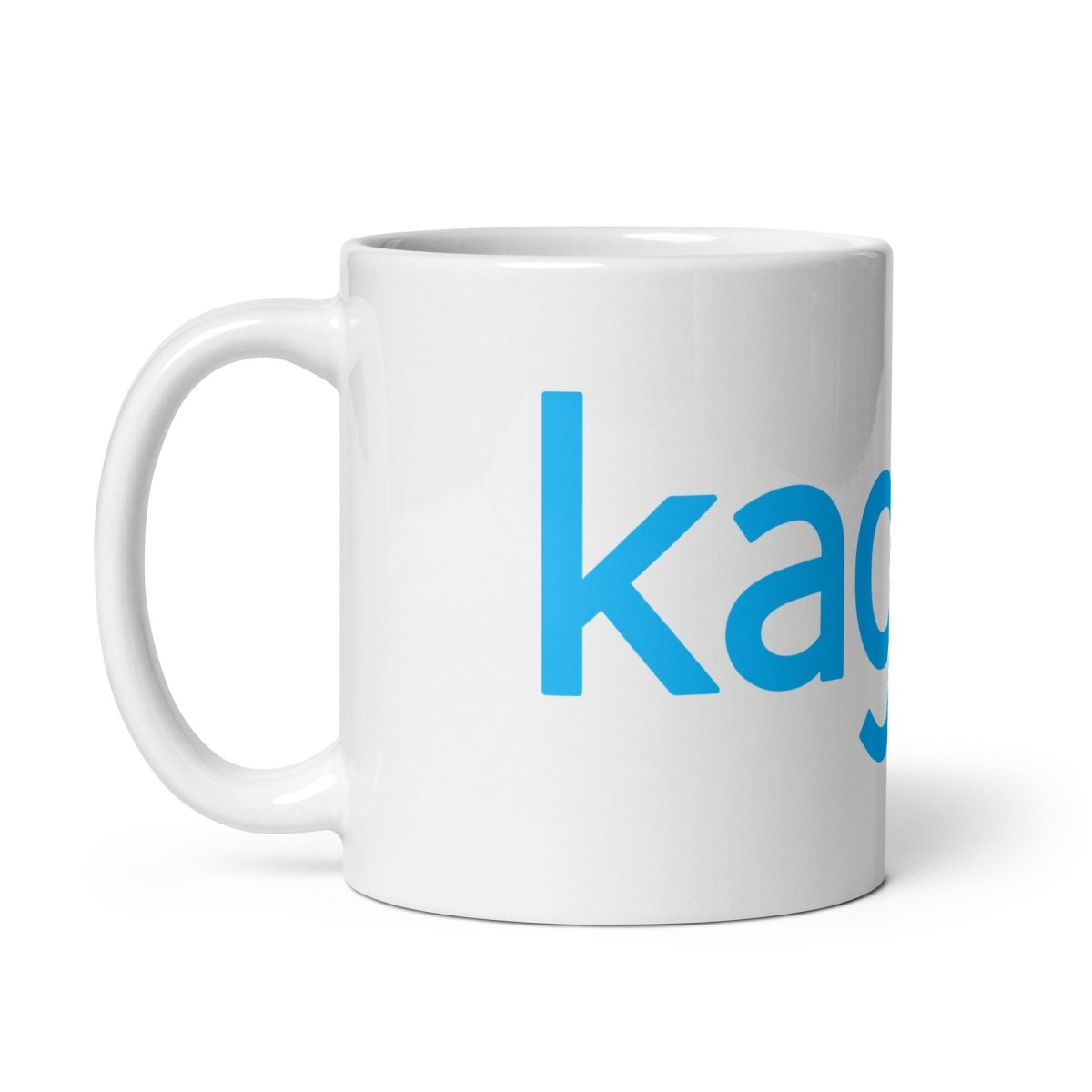 Image of the Kaggle Logo White Glossy Mug.
