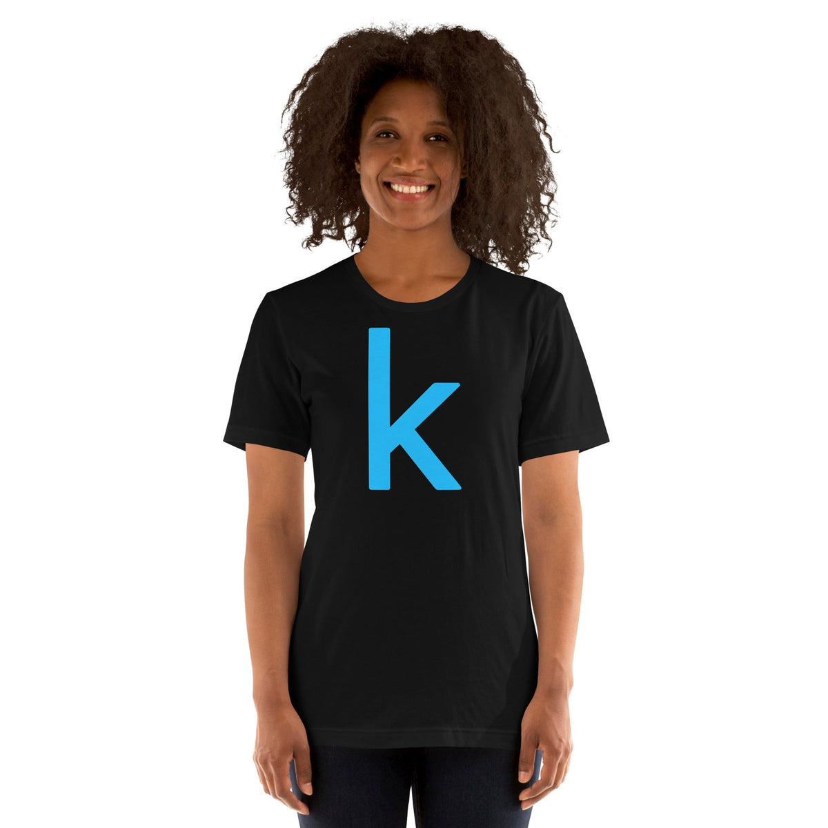 Product mockup photo of the Kaggle T Shirt (unisex).
