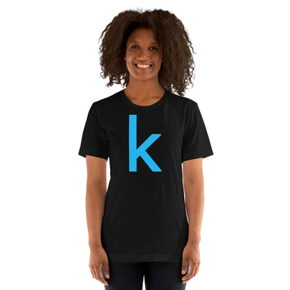Product mockup photo of the Kaggle T Shirt (unisex).
