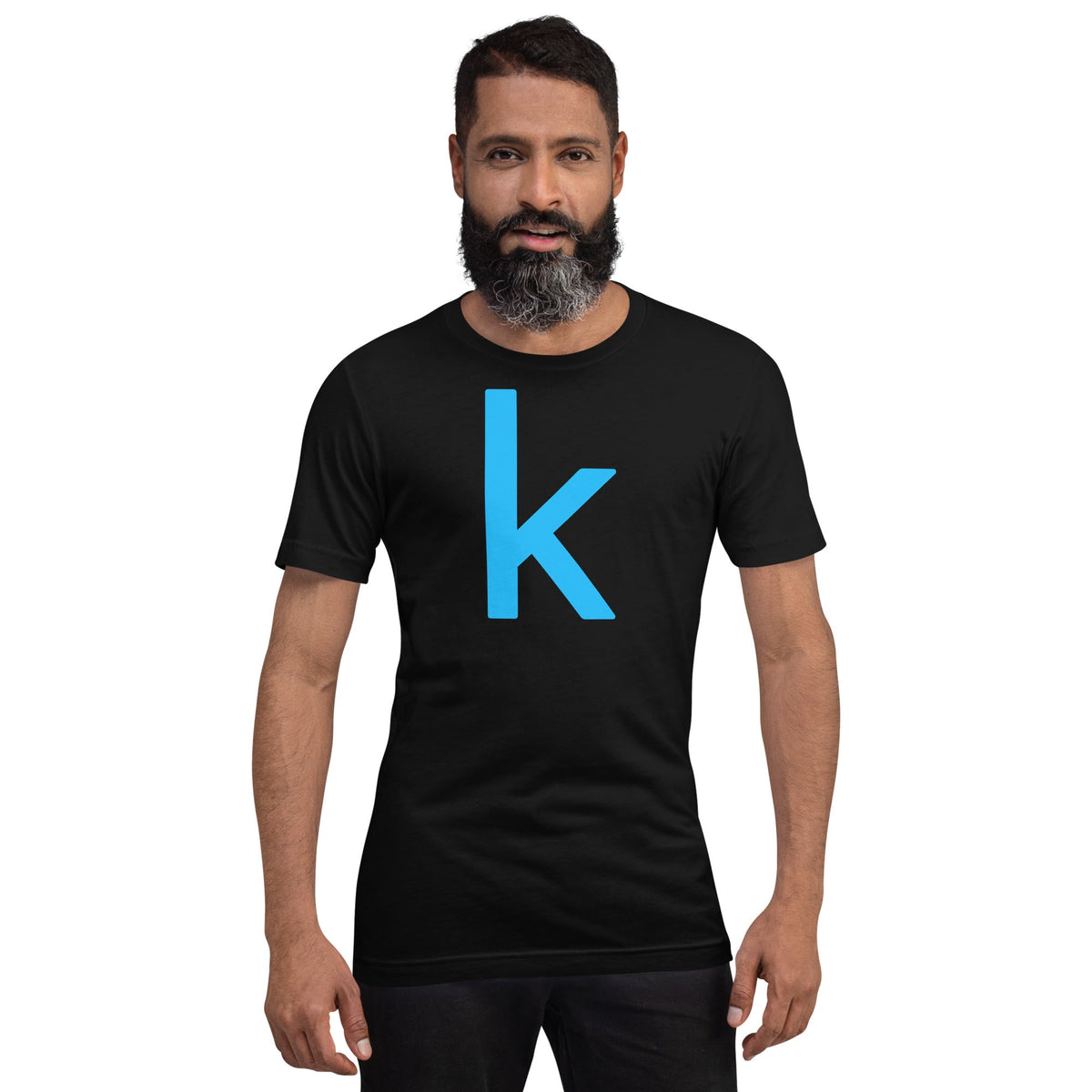 Product mockup photo of the Kaggle T Shirt (unisex).