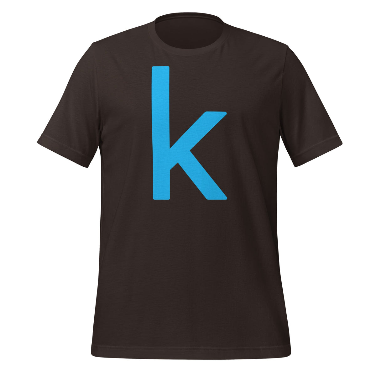 Product mockup photo of the Kaggle T Shirt (unisex) Brown / M.