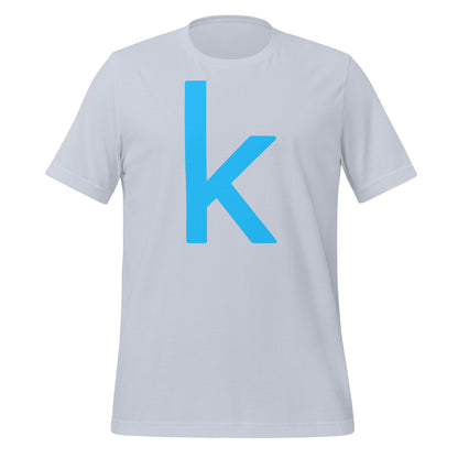 Product mockup photo of the Kaggle T Shirt (unisex) Light Blue / M.