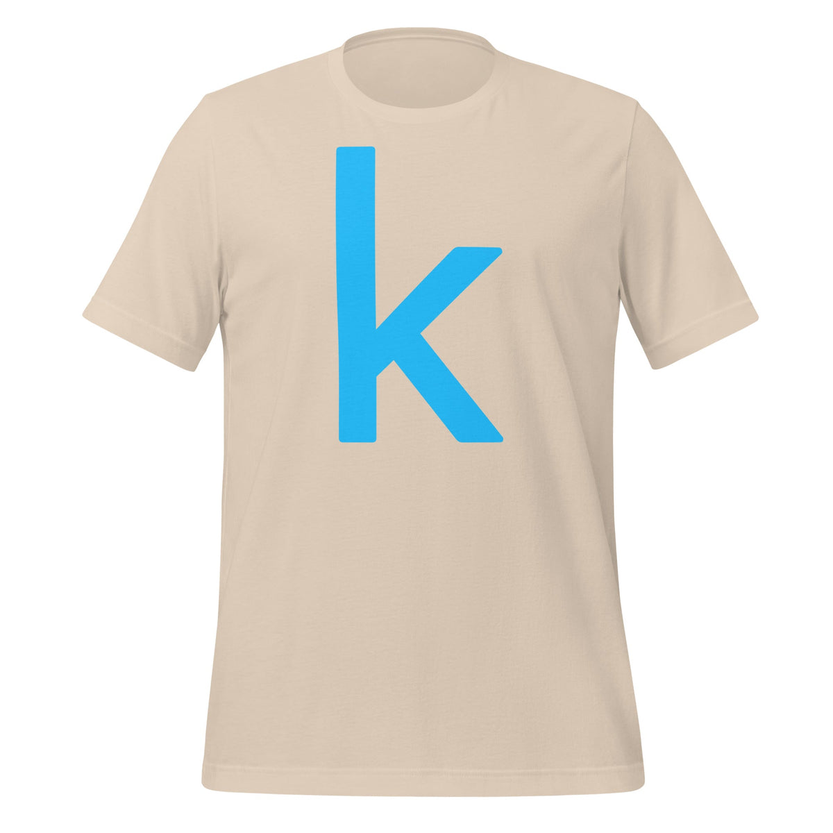 Product mockup photo of the Kaggle T Shirt (unisex) Soft Cream / M.