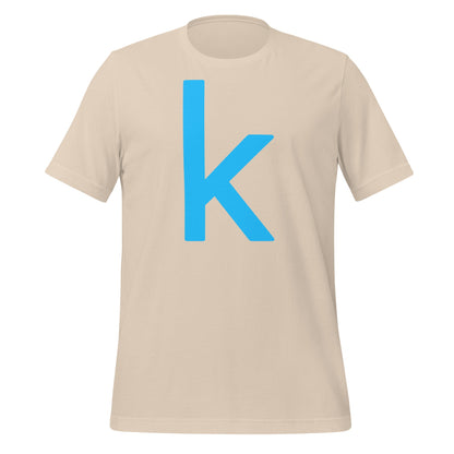 Product mockup photo of the Kaggle T Shirt (unisex) Soft Cream / M.