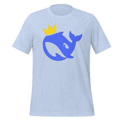 Product mockup photo of the King DeepSeek T Shirt (unisex) Baby Blue / M.