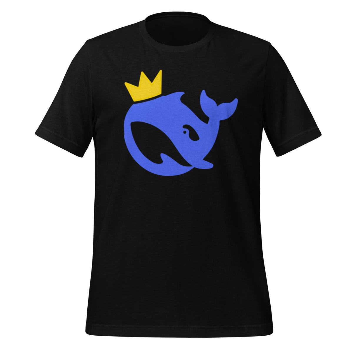 Product mockup photo of the King DeepSeek T Shirt (unisex) Black / M.
