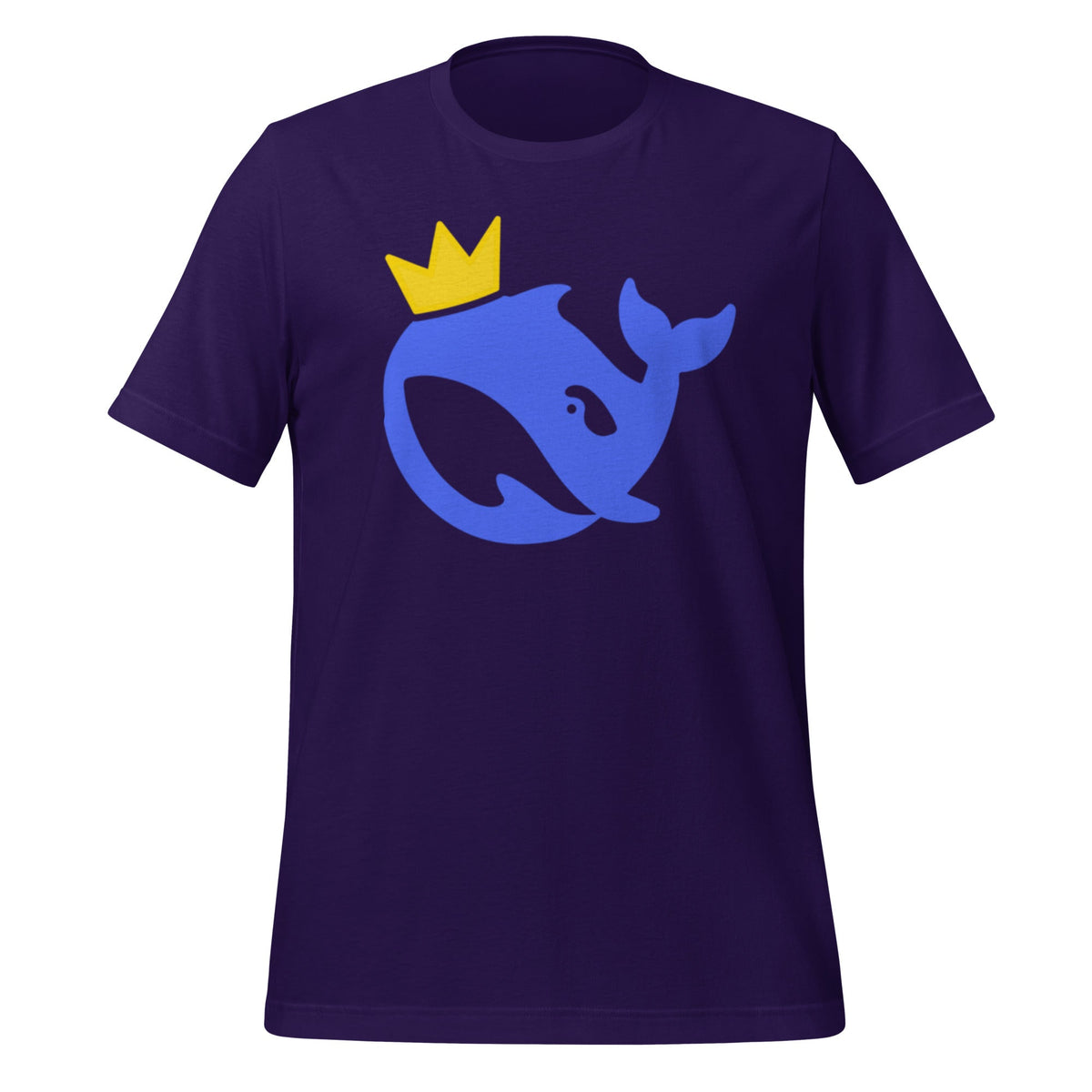 Product mockup photo of the King DeepSeek T Shirt (unisex) Team Purple / M.