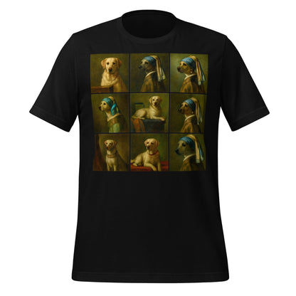 Image of the Labrador in the Style of Vermeer T-Shirt (unisex) Black / M.