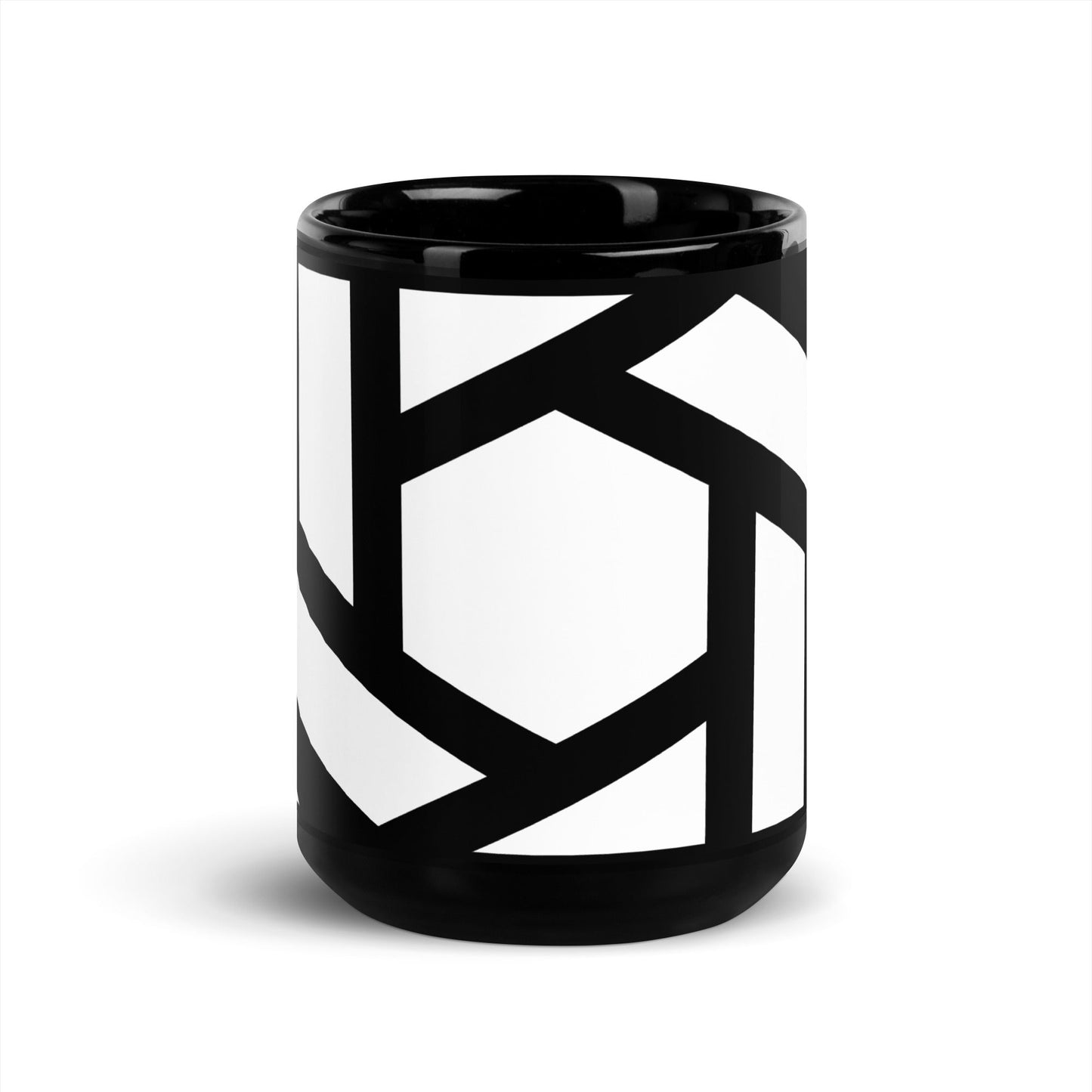 Image of the Large Logo Black Glossy Mug 11 oz.