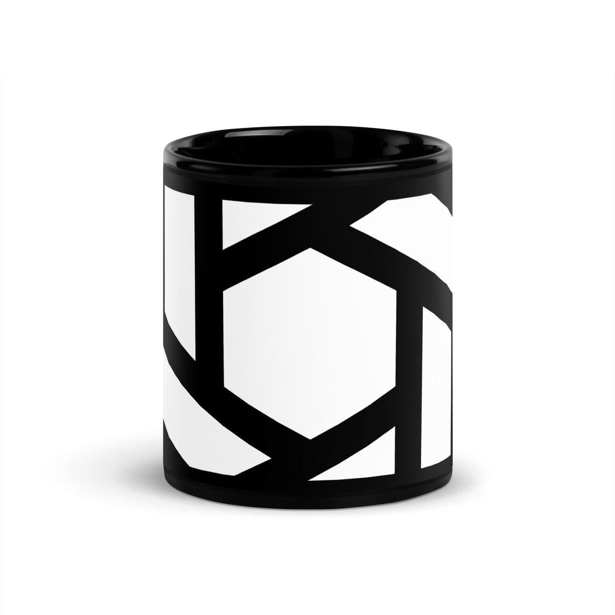 Image of the Large Logo Black Glossy Mug.