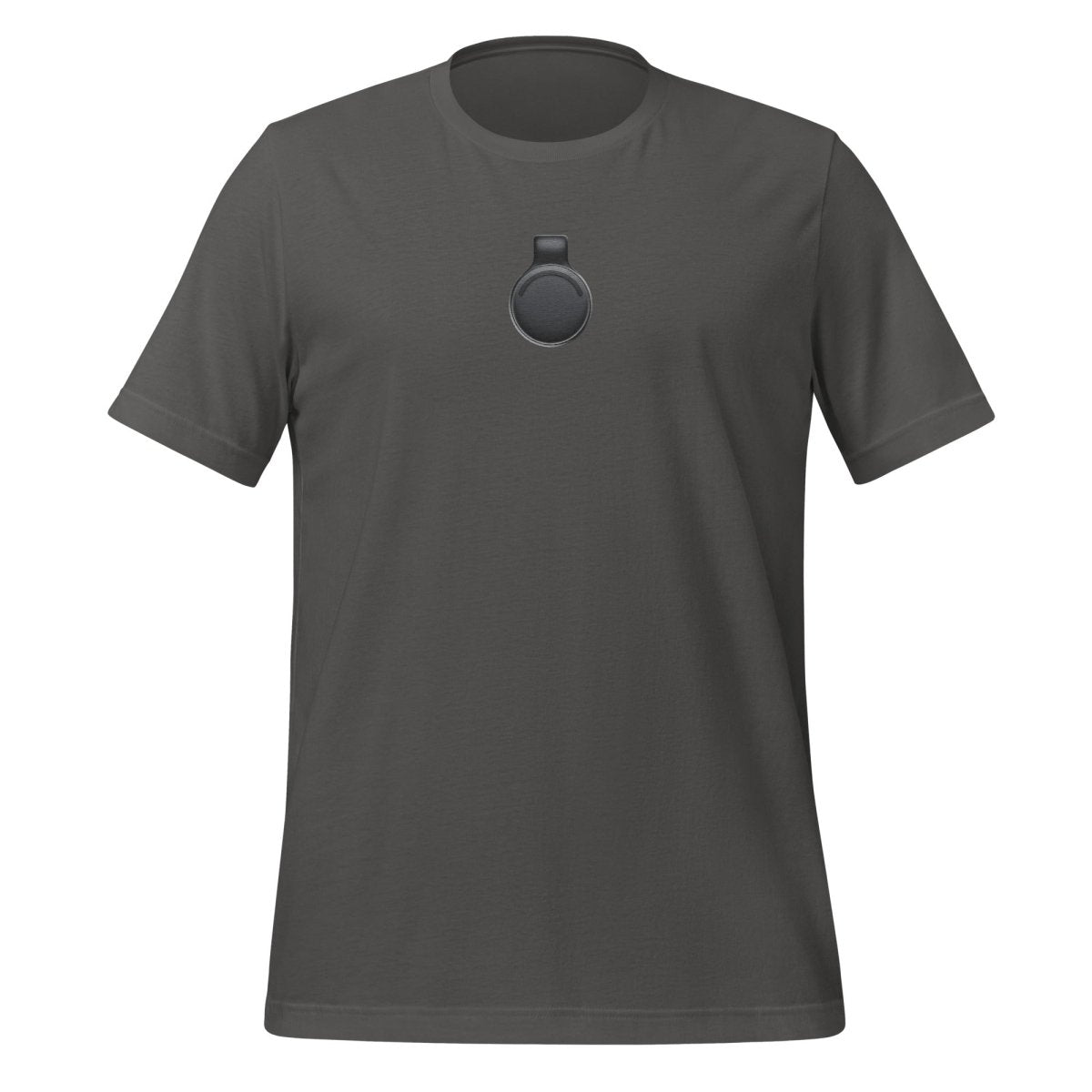 Product mockup photo of the Limitless Pendant True Color Embroidered T Shirt (unisex) Asphalt / M.