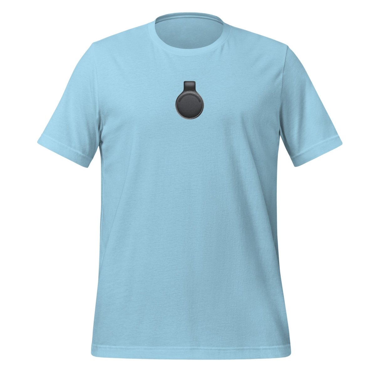 Product mockup photo of the Limitless Pendant True Color Embroidered T Shirt (unisex) Ocean Blue / M.