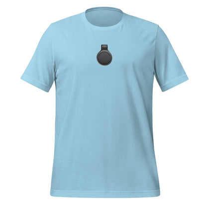 Product mockup photo of the Limitless Pendant True Color Embroidered T Shirt (unisex) Ocean Blue / M.
